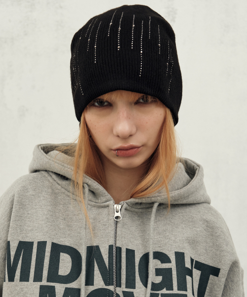 cb beanie (black)（ニットキャップ/ビーニー）｜Midnight Move
