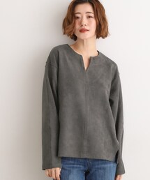 grove | スエード調キーネックプルオーバー(Tシャツ/カットソー)