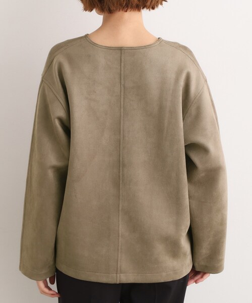 grove(グローブ)の「スエード調キーネックプルオーバー(Tシャツ/カットソー・レディース・チャコールグレー/アイボリー/ブラウン系その他・02/03/01/04/05)」の18枚目の写真