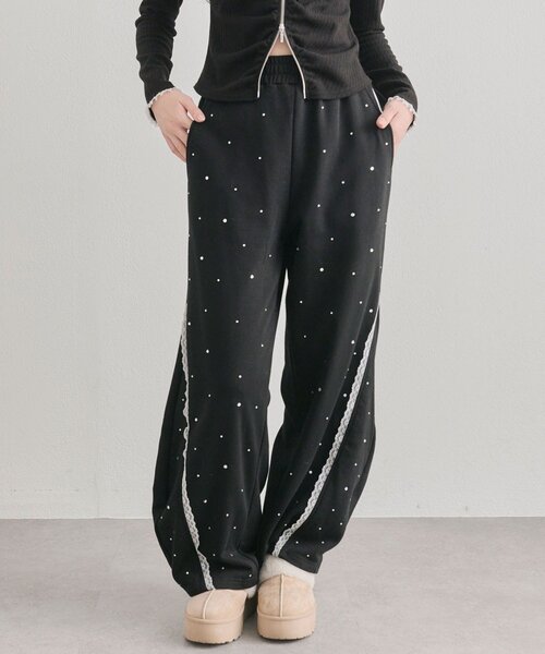 OLIVE des OLIVE（オリーブデオリーブ）の「キラキラバレルレッグパンツ（その他パンツ・レディース・ブラック/アイボリー/トップグレー・FREE）」の13枚目の写真