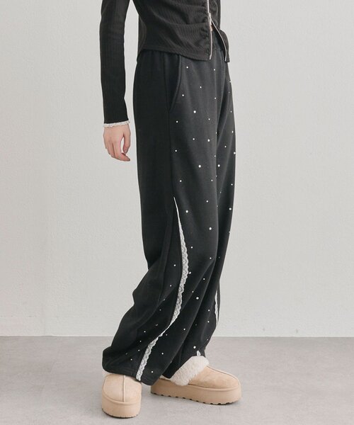 OLIVE des OLIVE（オリーブデオリーブ）の「キラキラバレルレッグパンツ（その他パンツ・レディース・ブラック/アイボリー/トップグレー・FREE）」の14枚目の写真
