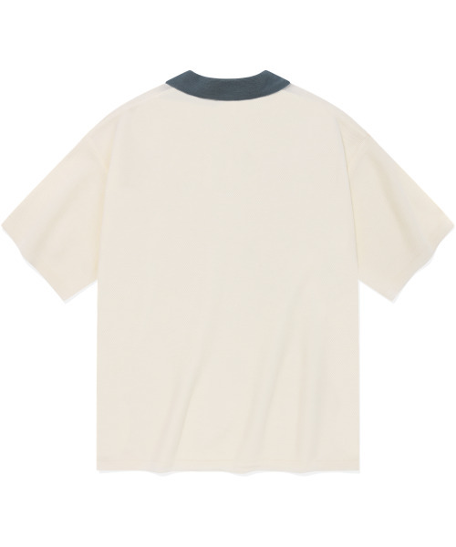 COVERNAT（カバーナット）の「Cロゴオープンカラー ハーフニット アイボリー（ニット/セーター・レディース・その他・SMALL/MEDIUM/LARGE/XX-LARGE）」の2枚目の写真