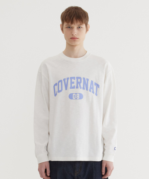 COVERNAT(カバーナット)の「スラブアーチロゴロングスリーブホワイト(Tシャツ/カットソー・レディース・その他・MEDIUM/LARGE/X-LARGE/SMALL)」の1枚目の写真
