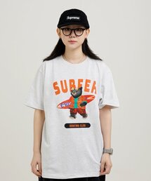 グレーサーファー半袖Tシャツライトグレー