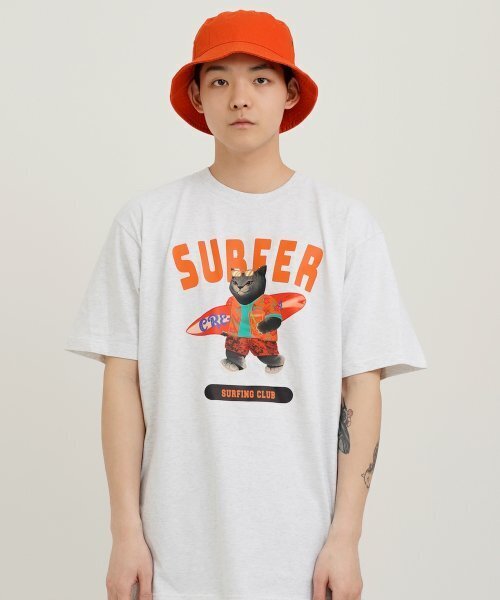 CREAM SODA LAB(クリームソーダラボ)の「グレーサーファー半袖Tシャツライトグレー(Tシャツ/カットソー・メンズ・その他・LARGE/MEDIUM/X-LARGE/XX-LARGE)」の3枚目の写真