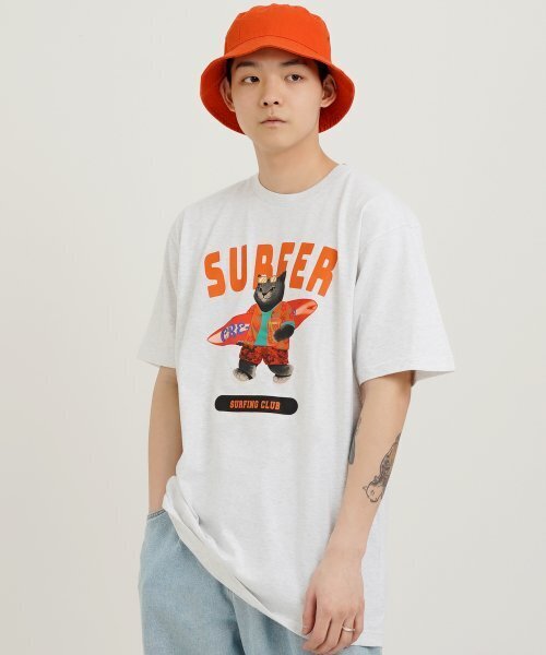 CREAM SODA LAB(クリームソーダラボ)の「グレーサーファー半袖Tシャツライトグレー(Tシャツ/カットソー・メンズ・その他・LARGE/MEDIUM/X-LARGE/XX-LARGE)」の4枚目の写真
