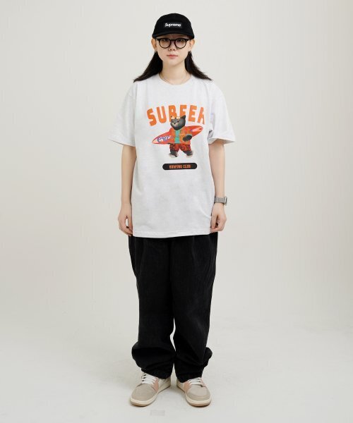 CREAM SODA LAB(クリームソーダラボ)の「グレーサーファー半袖Tシャツライトグレー(Tシャツ/カットソー・メンズ・その他・LARGE/MEDIUM/X-LARGE/XX-LARGE)」の5枚目の写真