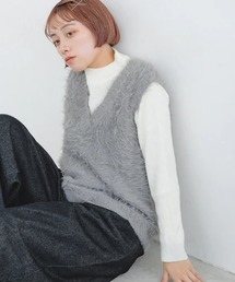 merrylatte（メリーラテ）の「フェザーニットベスト【IROHANI】（ベスト）」