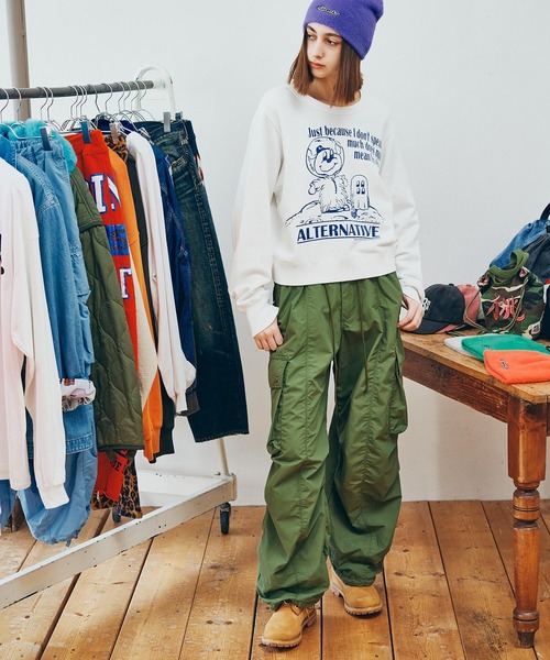 RNA（アールエヌエー）の「R4422 ボリュームカーゴパンツ（カーゴパンツ・レディース・カーキ/サックスブルー/パープル・MEDIUM）」の12枚目の写真