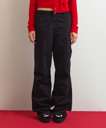 CARGO DENIM PANTS - BLACK