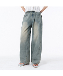 BTB : POEM PINTUCK BALLOON JEANS [FADE BLUE]