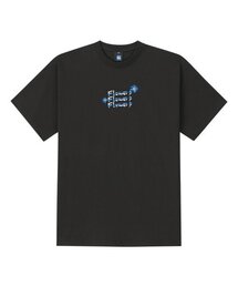 ブルーフラワー3 半袖Tシャツ ブラック