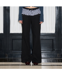 L19 FRILL BOOTSCUT PANTS(BLACK)