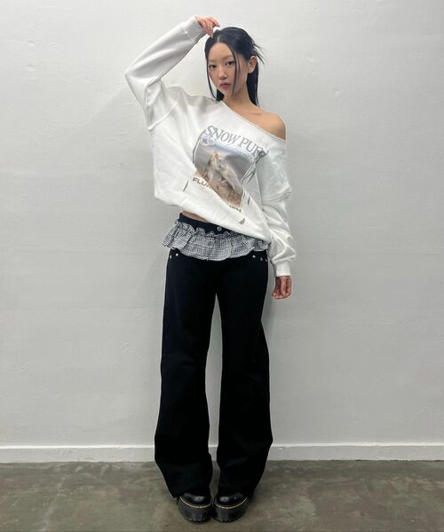 LARTIGENT（ラーティゼン）の「L19 FRILL BOOTSCUT PANTS(BLACK)（その他パンツ・レディース・その他・FREE）」の7枚目の写真