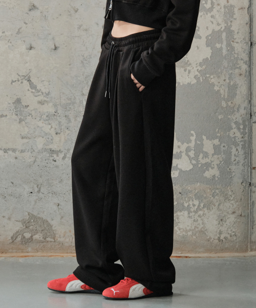 SECONDMONO（セカンドモノローグ）の「フリース起毛ワイドバルーンフィットスウェットパンツ[ブラック]_SEPT073BLACK（スウェットパンツ・レディース・その他・LARGE/SMALL/MEDIUM）」の6枚目の写真