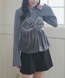 レディースのアンサンブル（ブルー・ネイビー/青色系）ファッション