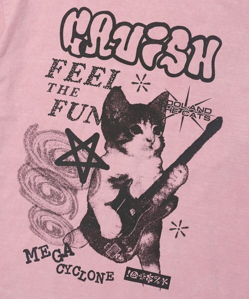 Cavish（カビシ）の「MEGA CYCLONE PIGMENT SS TEE PINK(CV2DMUT524A)（Tシャツ/カットソー・レディース・ピンク・SMALL/MEDIUM/LARGE/X-LARGE）」の5枚目の写真