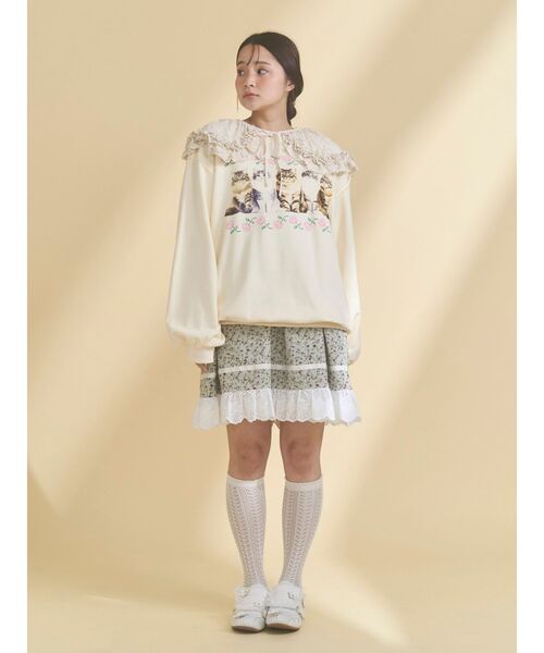 merry jenny(メリージェニー)の「lace frill collar(付け襟・レディース・ベージュ/ブラック/オフホワイト・FREE)」の9枚目の写真