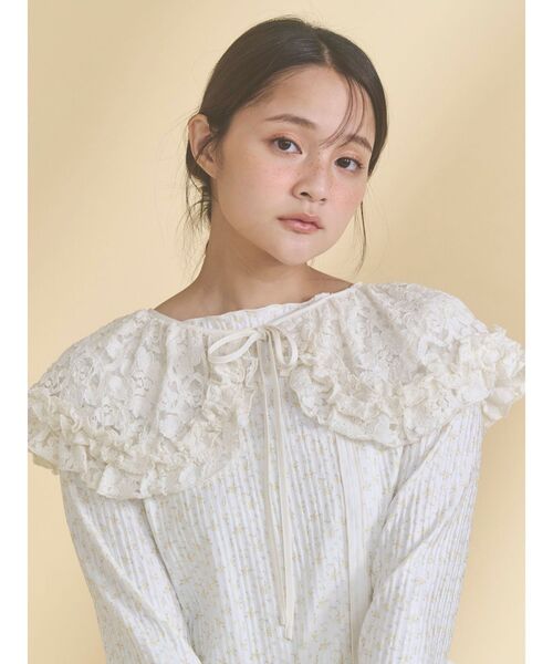 merry jenny(メリージェニー)の「lace frill collar(付け襟・レディース・ベージュ/ブラック/オフホワイト・FREE)」の10枚目の写真