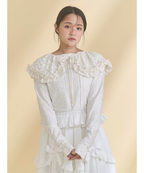 merry jenny(メリージェニー)の「lace frill collar(付け襟・レディース・ベージュ/ブラック/オフホワイト・FREE)」の12枚目の写真