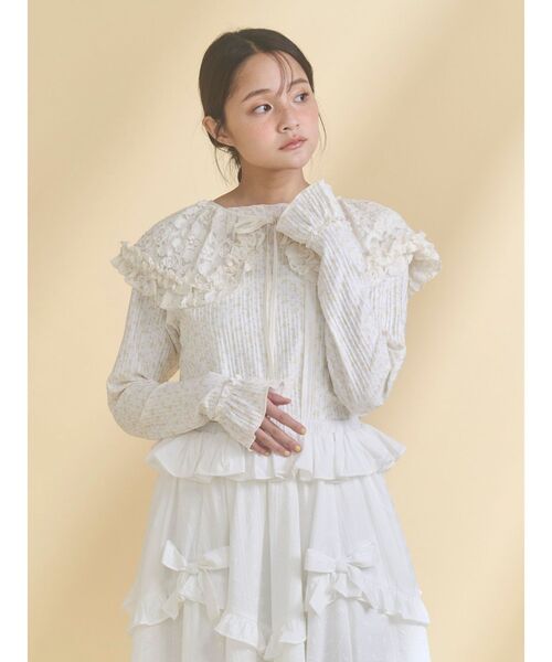 merry jenny(メリージェニー)の「lace frill collar(付け襟・レディース・ベージュ/ブラック/オフホワイト・FREE)」の13枚目の写真