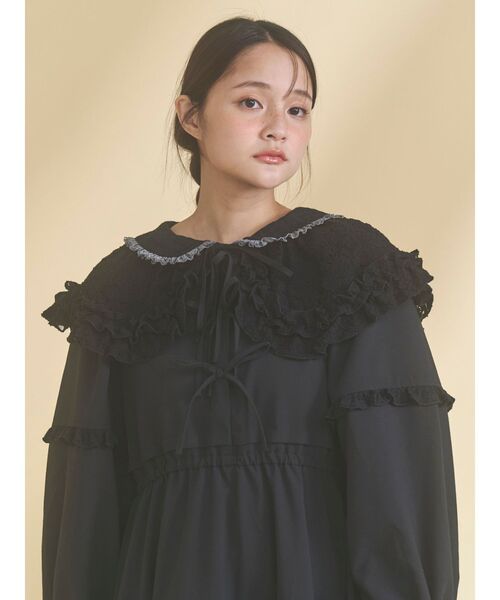 merry jenny(メリージェニー)の「lace frill collar(付け襟・レディース・ベージュ/ブラック/オフホワイト・FREE)」の16枚目の写真