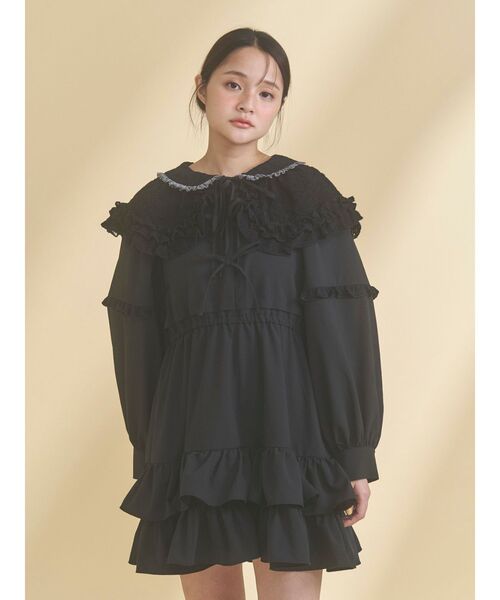 merry jenny(メリージェニー)の「lace frill collar(付け襟・レディース・ベージュ/ブラック/オフホワイト・FREE)」の19枚目の写真