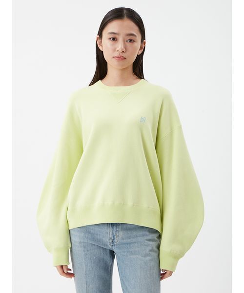 バイカラースウェットライクニット（ニット/セーター）｜Mila Owen