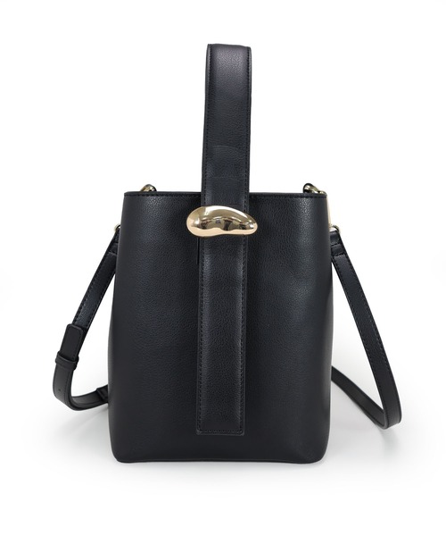 MIAN （ミアン）の「ニュアンスパーツワンハンドルショルダーバッグ【詳細動画あり】（ショルダーバッグ・レディース・ダークブラウン/アイボリー/ブラック・FREE）」の5枚目の写真