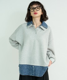 デニムカラー付き ダンボール ポロシャツ