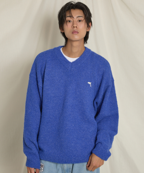 WaiKei(ワイケイ)の「ドルフィンヘアリーVネックニットブルー(ニット/セーター・メンズ・その他・1/2)」の6枚目の写真