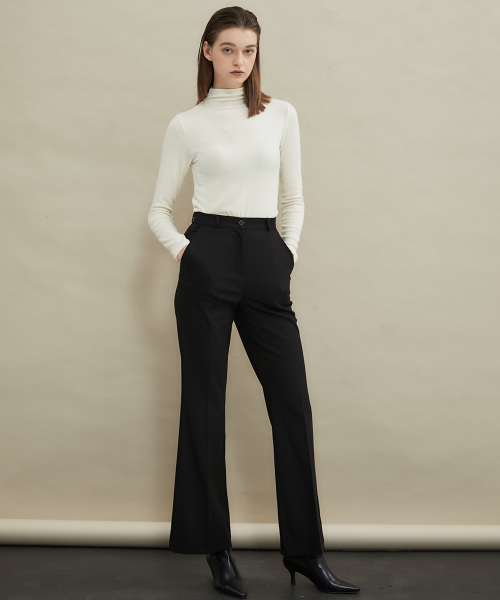 manavis7（マナビスセブン）の「ABC ブーツカットスラックス [ブラック]（スラックス・レディース・ブラック・SMALL/MEDIUM）」の2枚目の写真