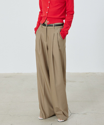 MICHIKO LONDON（ミチコ ロンドン）の「Relaxed tutu wide slacks khaki beige（スラックス・レディース）」