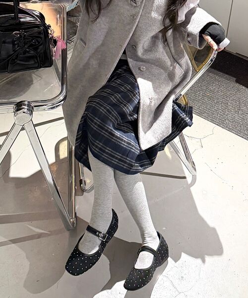 DIFFERSHOE（ディファーシュー）の「ベルリン スクエア ドット メリージェーン 5CM [スエード]（バレエシューズ・レディース・ブラック・23cm/23.5cm/24cm/24.5cm/25cm/22.5cm）」の12枚目の写真