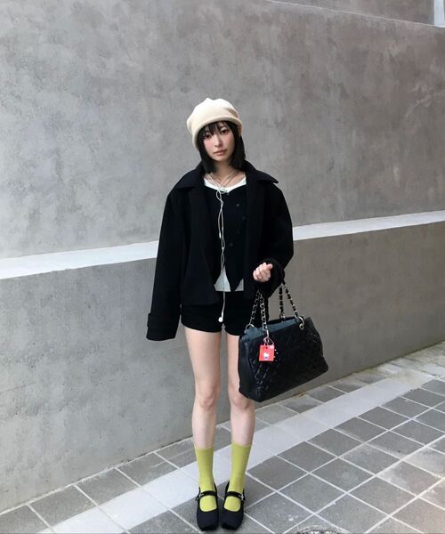 DIFFERSHOE（ディファーシュー）の「ベルリン スクエア ドット メリージェーン 5CM [スエード]（バレエシューズ・レディース・ブラック・23cm/23.5cm/24cm/24.5cm/25cm/22.5cm）」の10枚目の写真