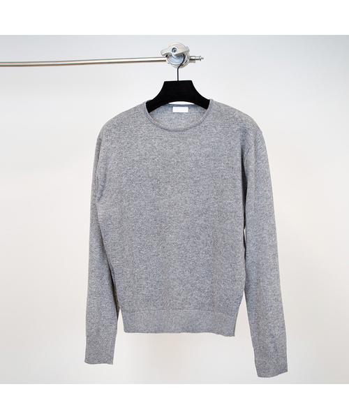 GOZER(ゴーザー)の「FOREST ROUND KNIT_GREY(ニット/セーター・メンズ・チャコールグレー・1/2/3)」の1枚目の写真