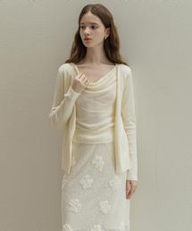 Cowl buckle Ivory knit