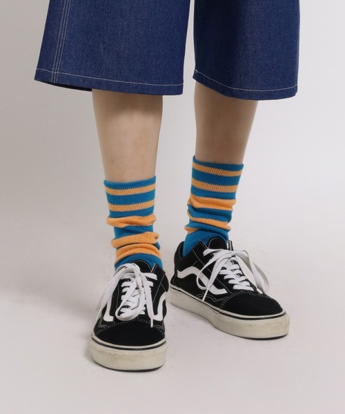 MILKBOY（ミルクボーイ）の「BORDERED ソックス（ソックス/靴下・メンズ・C/A/B・FREE）」の2枚目の写真