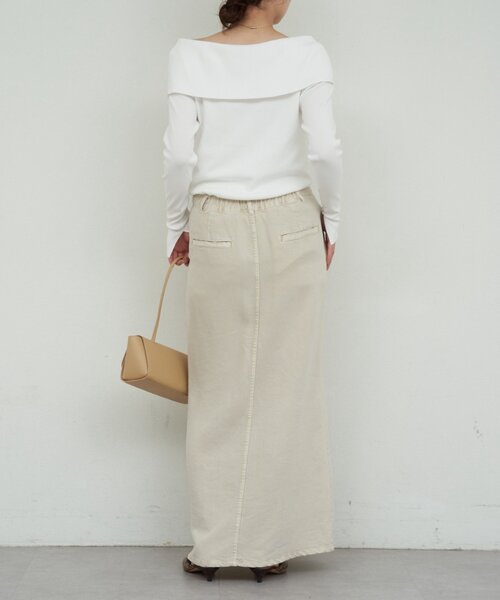 GALLARDAGALANTE(ガリャルダガランテ)の「【手洗い可】オフショルニット(ニット/セーター・レディース・ホワイト/イエロー/ブラック・FREE)」の14枚目の写真