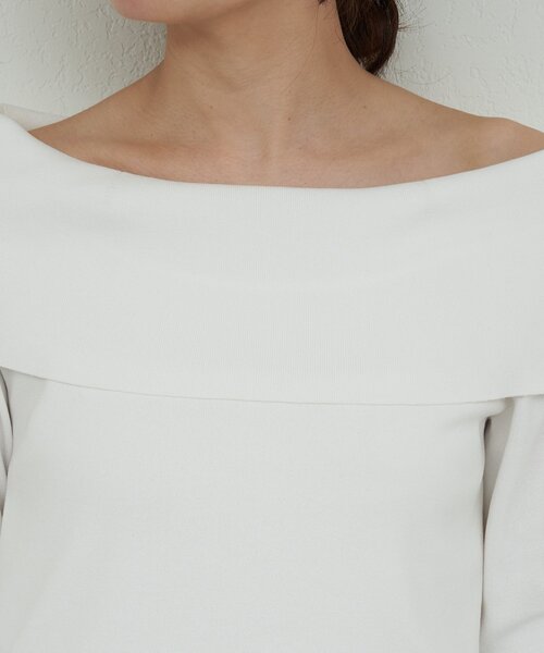 GALLARDAGALANTE(ガリャルダガランテ)の「【手洗い可】オフショルニット(ニット/セーター・レディース・ホワイト/イエロー/ブラック・FREE)」の9枚目の写真