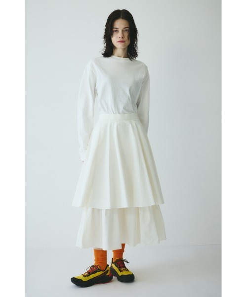 HeRIN.CYE（ヘリンドットサイ）の「Double hem skirt　　ダブルヘムスカート（スカート・レディース・ブラック/ホワイト/レッド・FREE）」の19枚目の写真