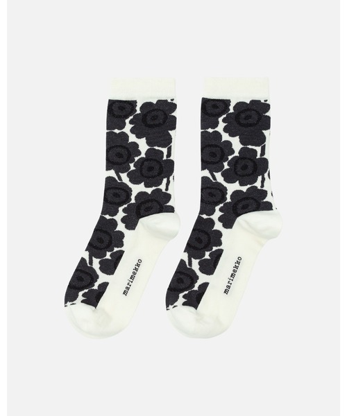 marimekko（マリメッコ）の「Linjaus Unikko / Socks（ソックス/靴下・レディース・レッド/ホワイト/ライトピンク/ブラック・34/37/40）」の2枚目の写真