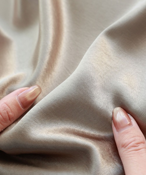 andme（アンドミー）の「サテンロングスカート（スカート・レディース・ブラウン/ブラック/アイボリー・M）」の7枚目の写真