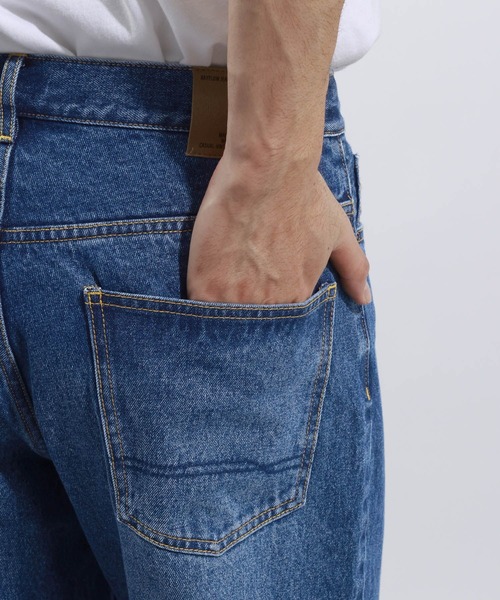 BAYFLOW（ベイフロー）の「ジャストテーパードデニム（デニムパンツ・メンズ・ブルー/ブラック・MEDIUM/LARGE）」の12枚目の写真