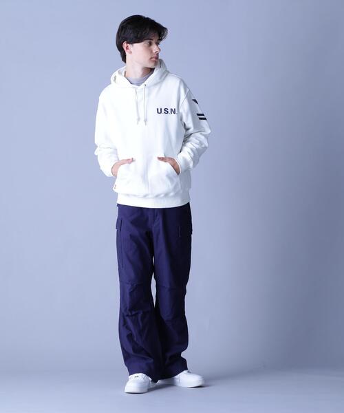 AVIREX(アヴィレックス)の「NAVAL PULLOVER PARK / ネイバル プルオーバー パーカー / AVIREX / アヴィレックス(パーカー・メンズ・ホワイト/その他17・L/M)」の9枚目の写真