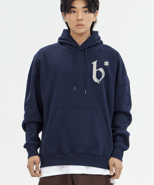BY.L（バイエル）の「Bロゴフードネイビー（パーカー・メンズ・その他・M/L/XL/XXL）」の3枚目の写真