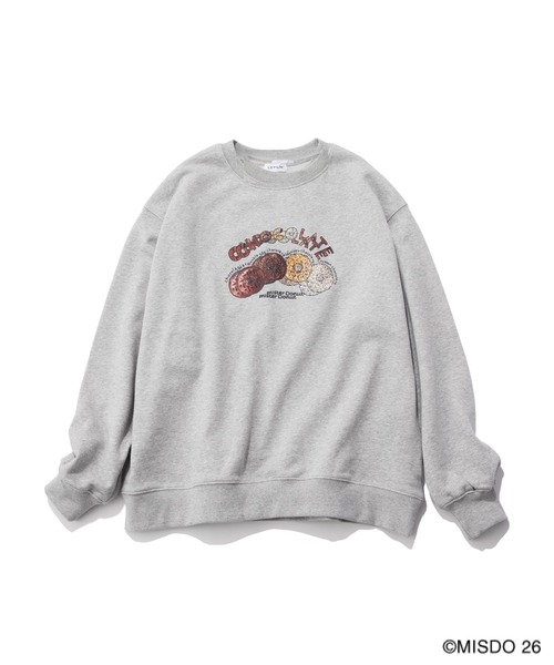 LEPSIM(レプシィム)の「【Mister Donut】イラストクルースウェット 627319(スウェット・レディース・グレー/チャコールグレー・FREE)」の12枚目の写真
