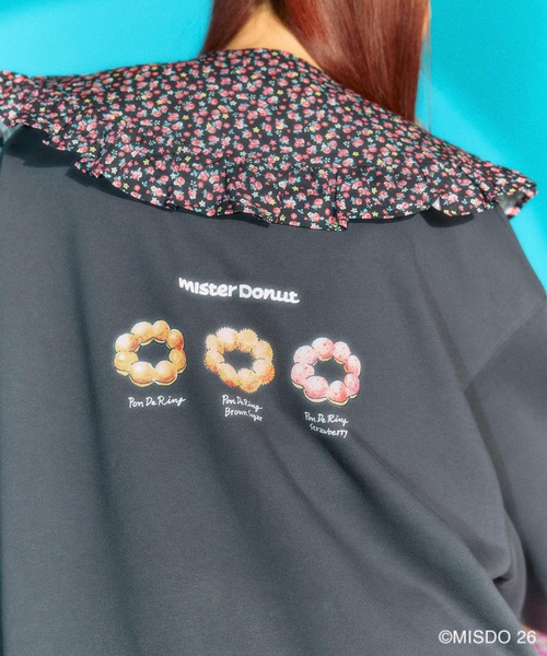 LEPSIM(レプシィム)の「【Mister Donut】イラストクルースウェット 627319(スウェット・レディース・グレー/チャコールグレー・FREE)」の7枚目の写真