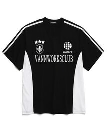 スポーティブロックコアVネック半袖Tシャツ (VS0033) ブラック