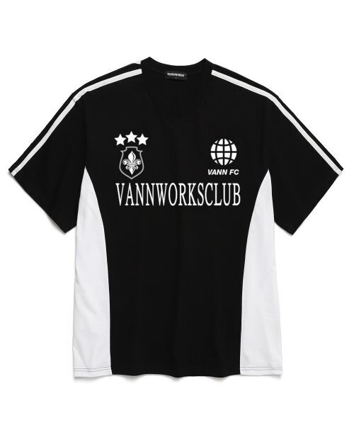 VANNWORKS(バンワークス)の「スポーティブロックコアVネック半袖Tシャツ (VS0033) ブラック(Tシャツ/カットソー・レディース・その他・S/M/XL/L)」の1枚目の写真